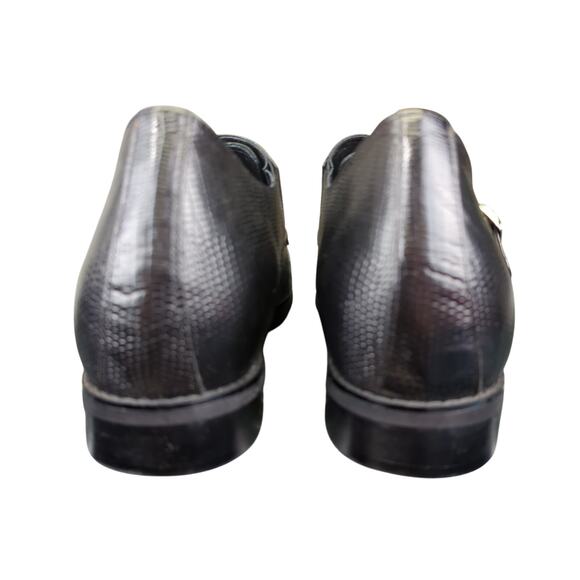 Calto‎ Height Increasing Dual Monk Strap Dress Shoes Black K3114 Men's 9 Taller - Picture 5 of 8